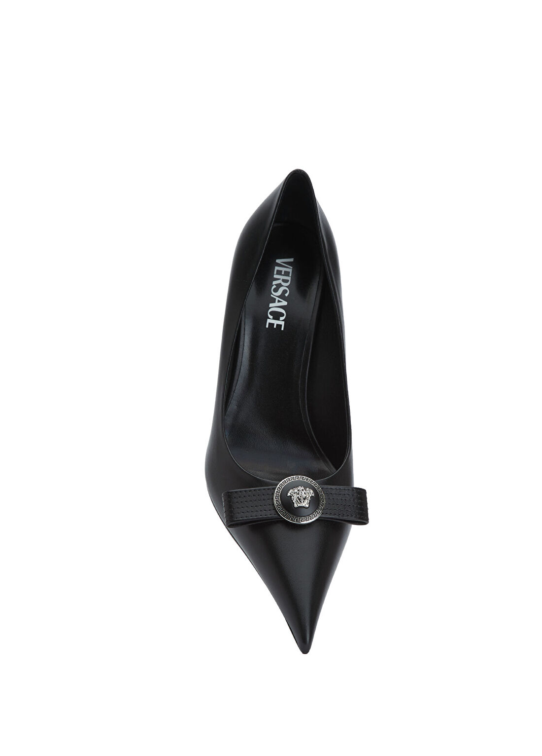Versace Siyah Deri Stiletto görsel 4