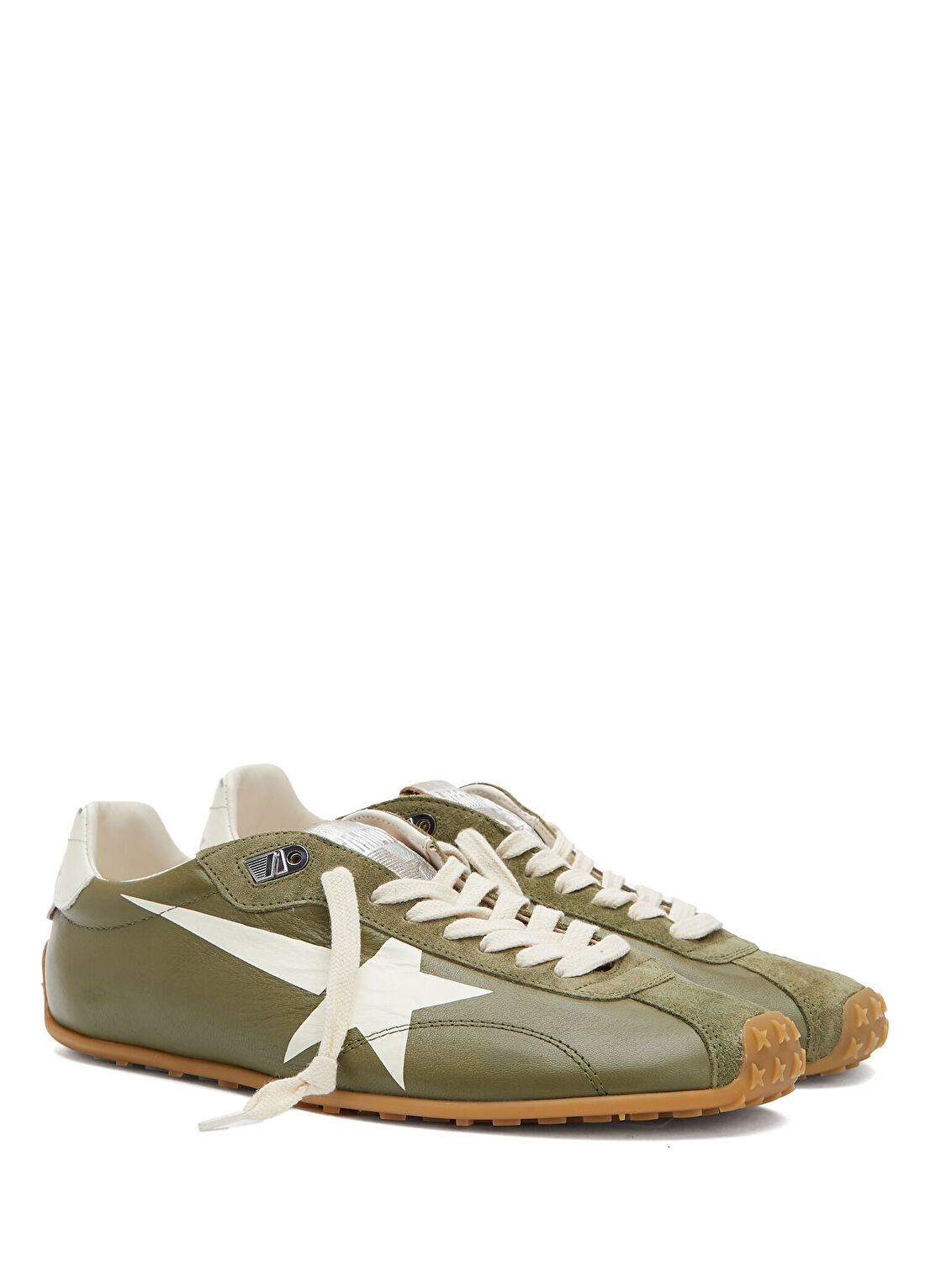 Golden Goose Haki Kadın Deri Sneaker görsel 2