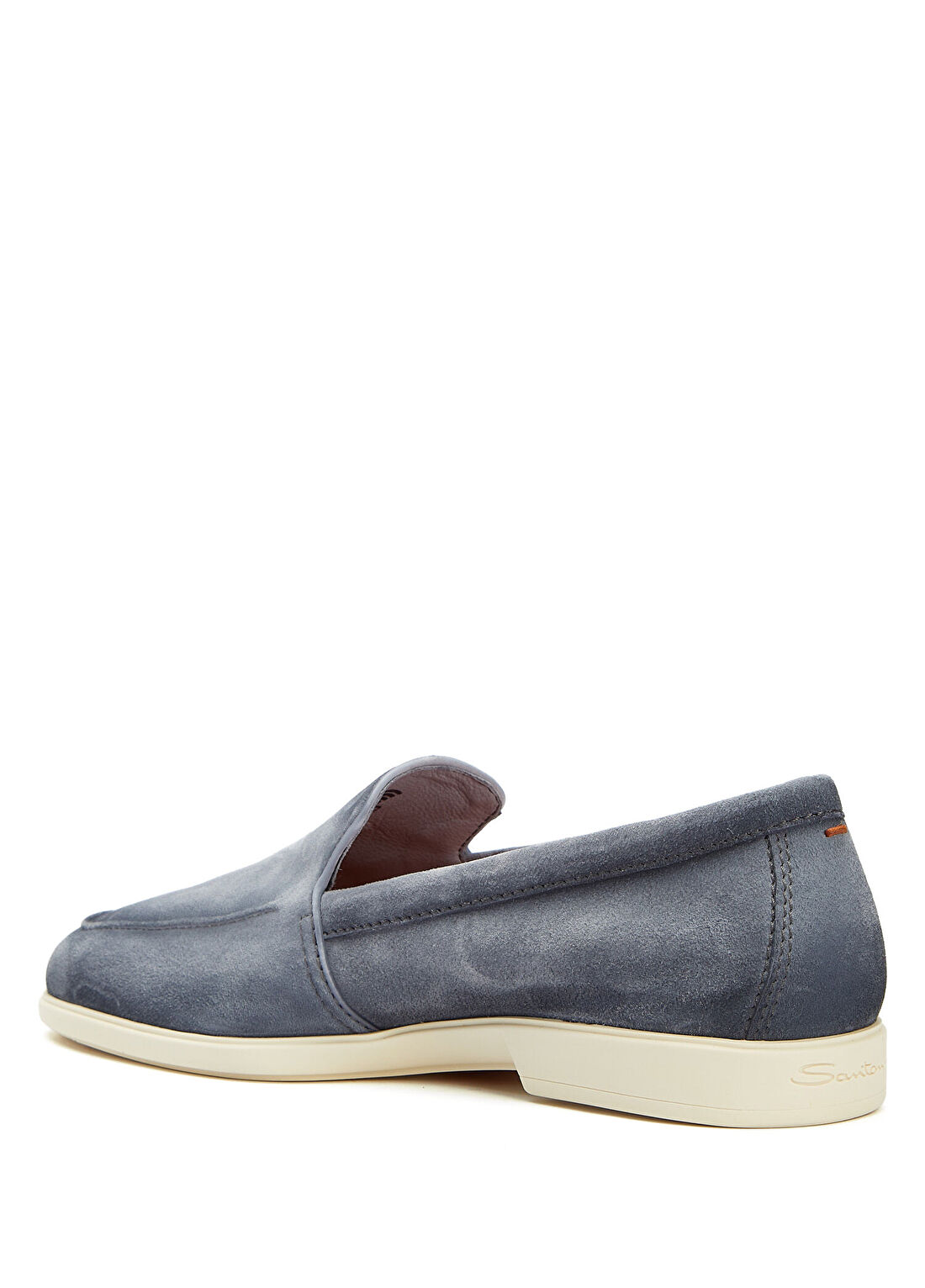 Santoni Malibu Açık Mavi Erkek Süet Loafer görsel 3