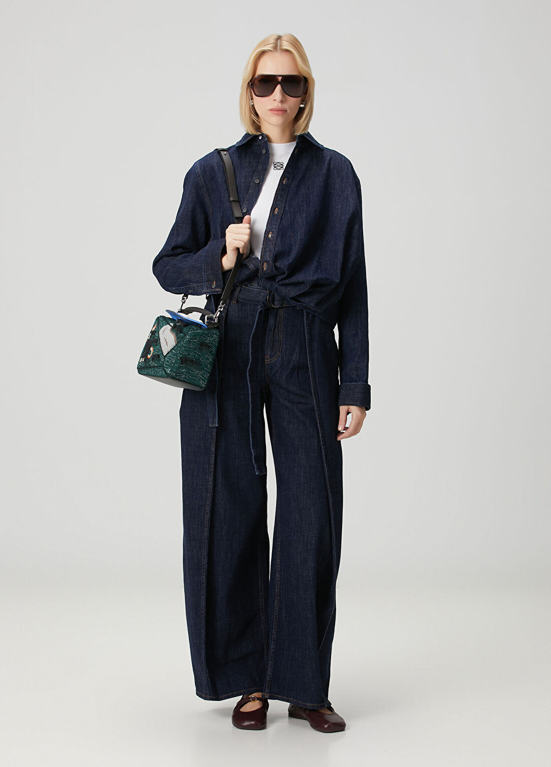 Loewe Koyu Mavi Denim Gömlek görsel 2