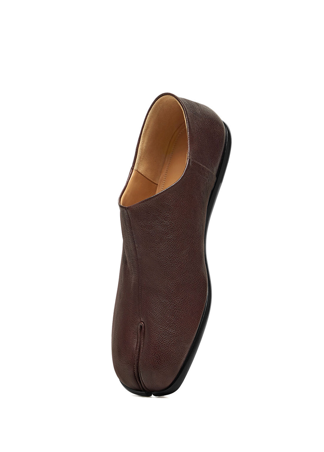Maison Margiela Tabi Bordo Erkek Deri Loafer görsel 2