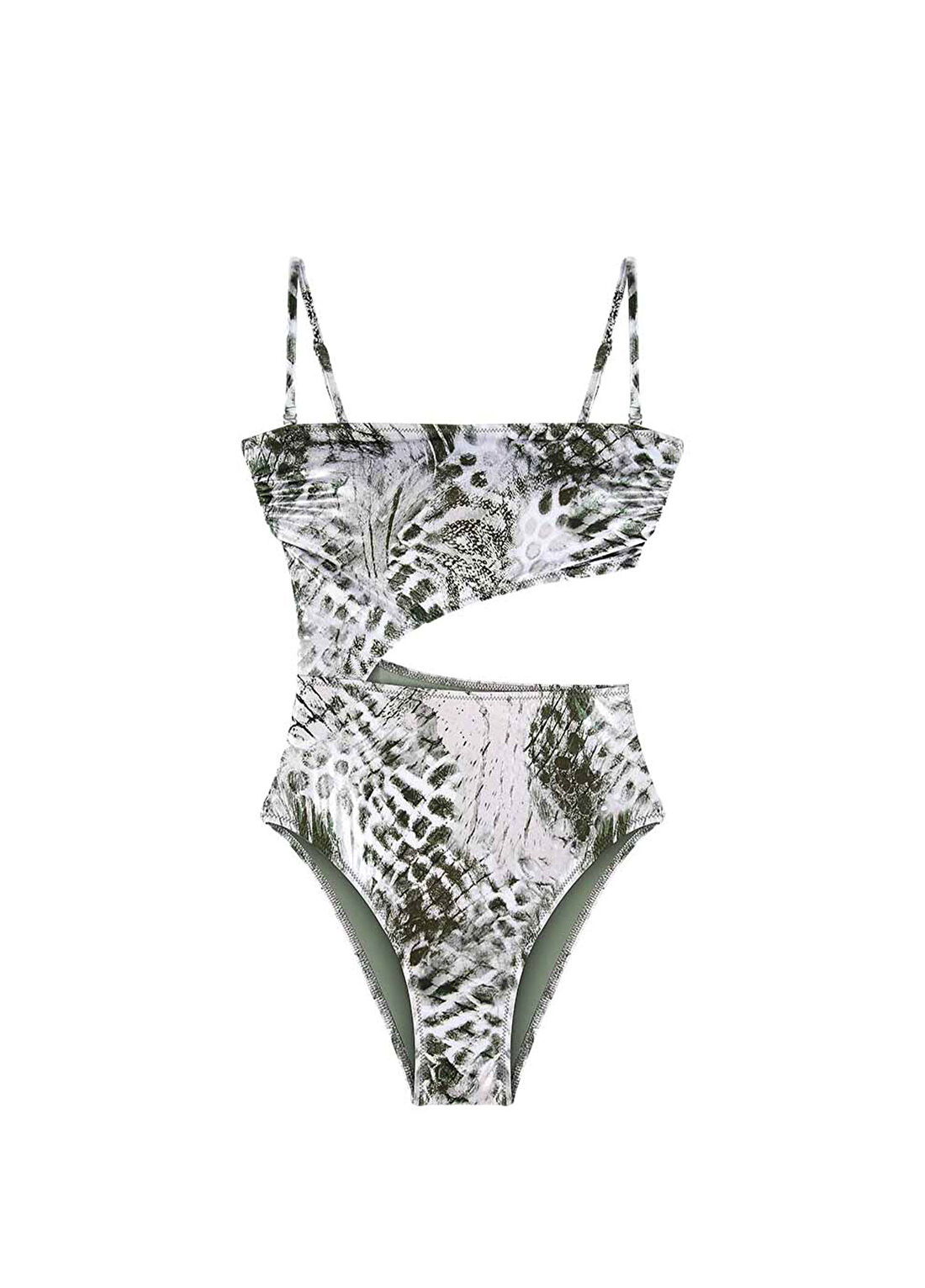 Bia Swimwear Jaylin Pattern Fabric Asimetrik Askılı Kadın Mayo