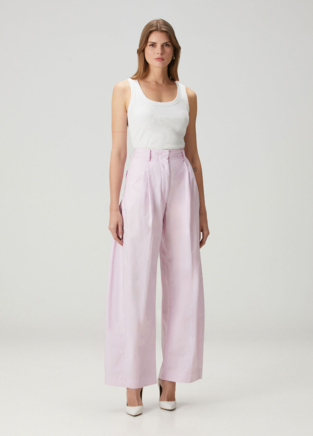 The Latest Billie Açık Pembe Pileli Pantolon