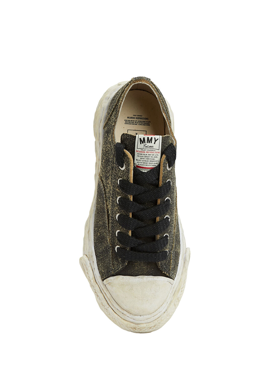 Maison Mihara Yasuhiro Siyah Erkek Deri Sneaker görsel 4