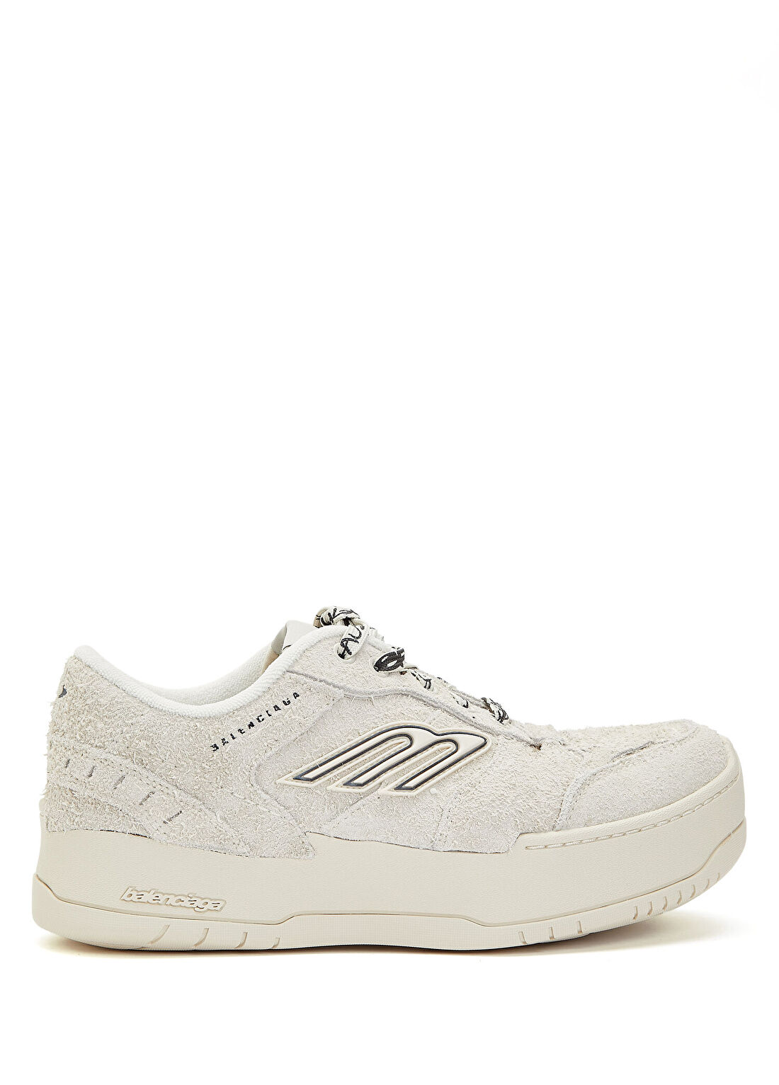 Balenciaga Hamptons Bej Siyah Kadın Deri Sneaker