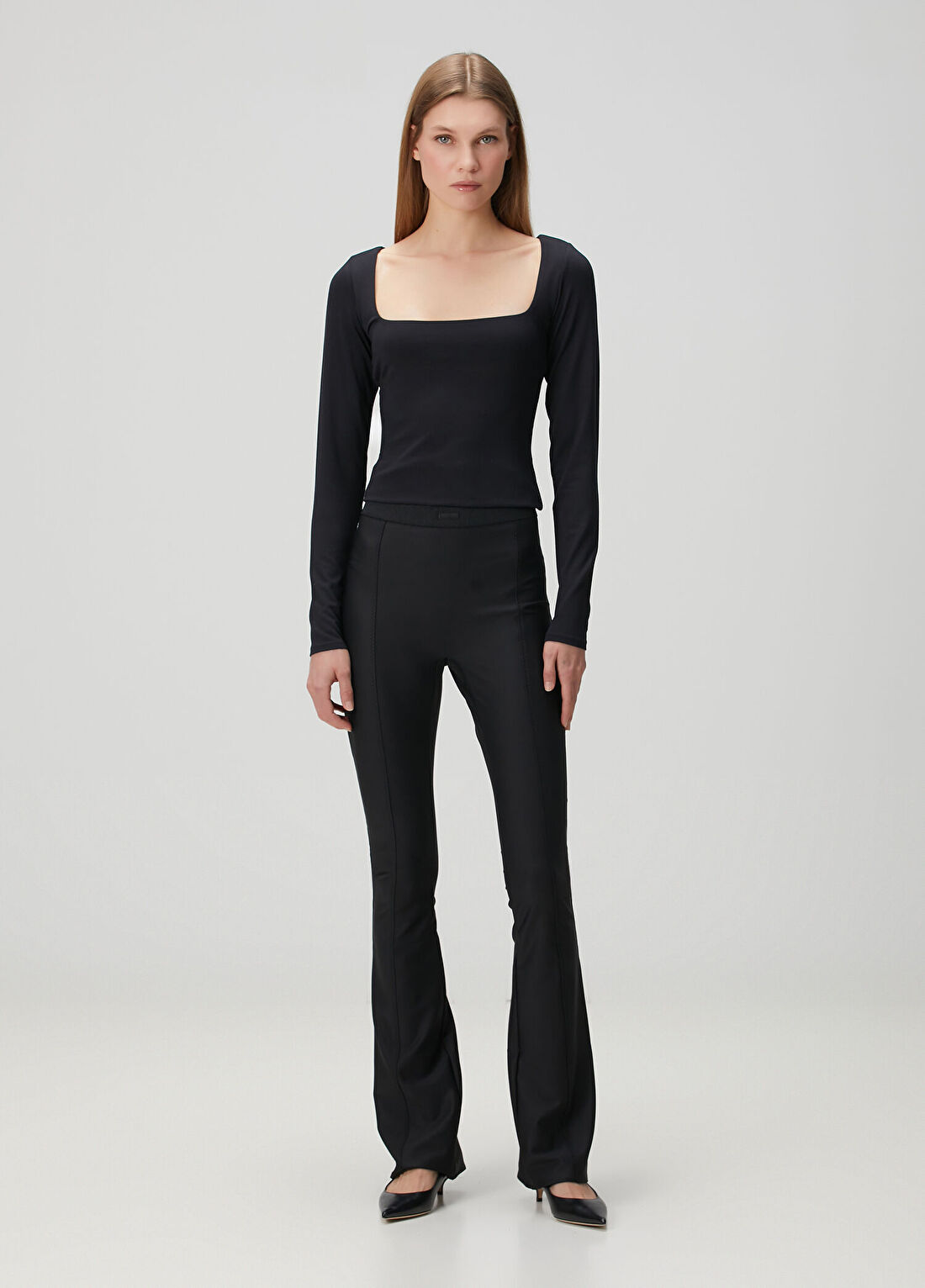 Skims Skinny Flare Siyah Pantolon