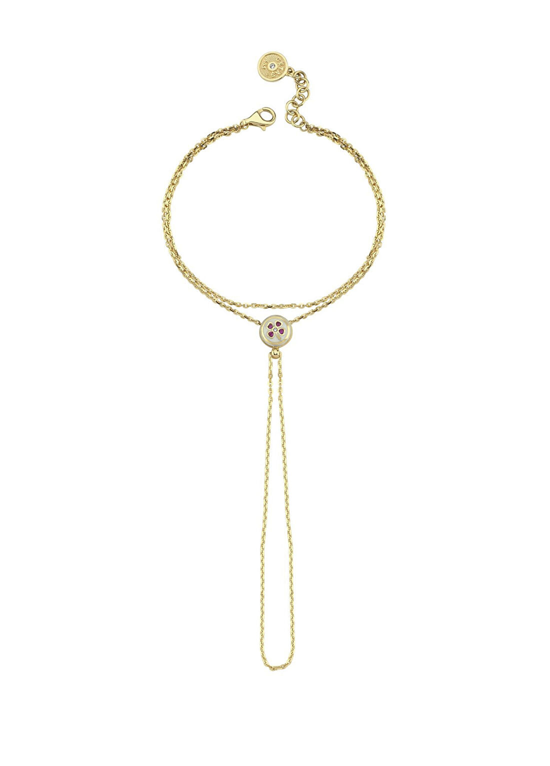 Hamza Yılmaz Jewelry Red Clover 14 Ayar Altın Kadın Şahmeran Bileklik