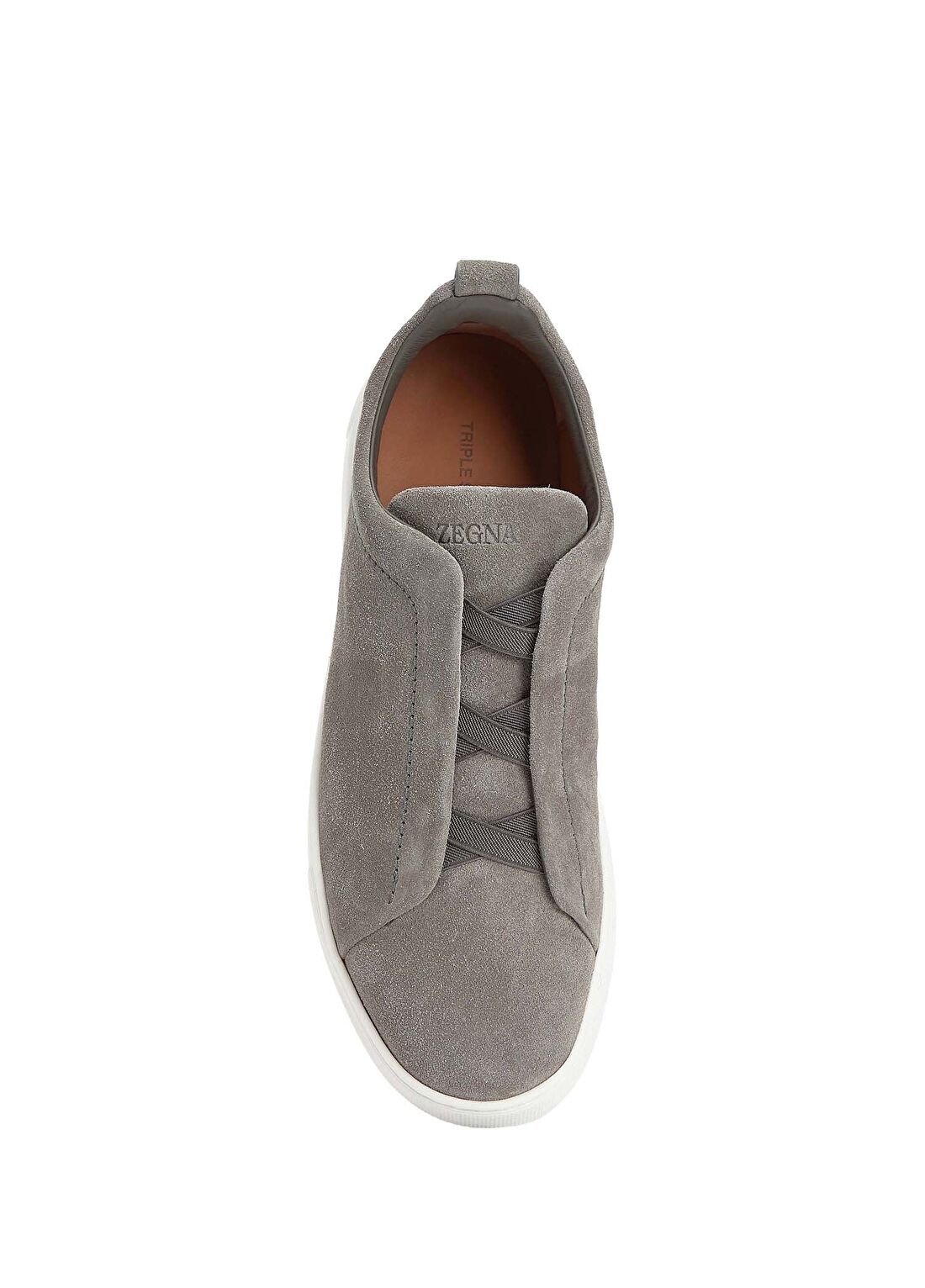 Zegna Gri Erkek Süet Sneaker görsel 4