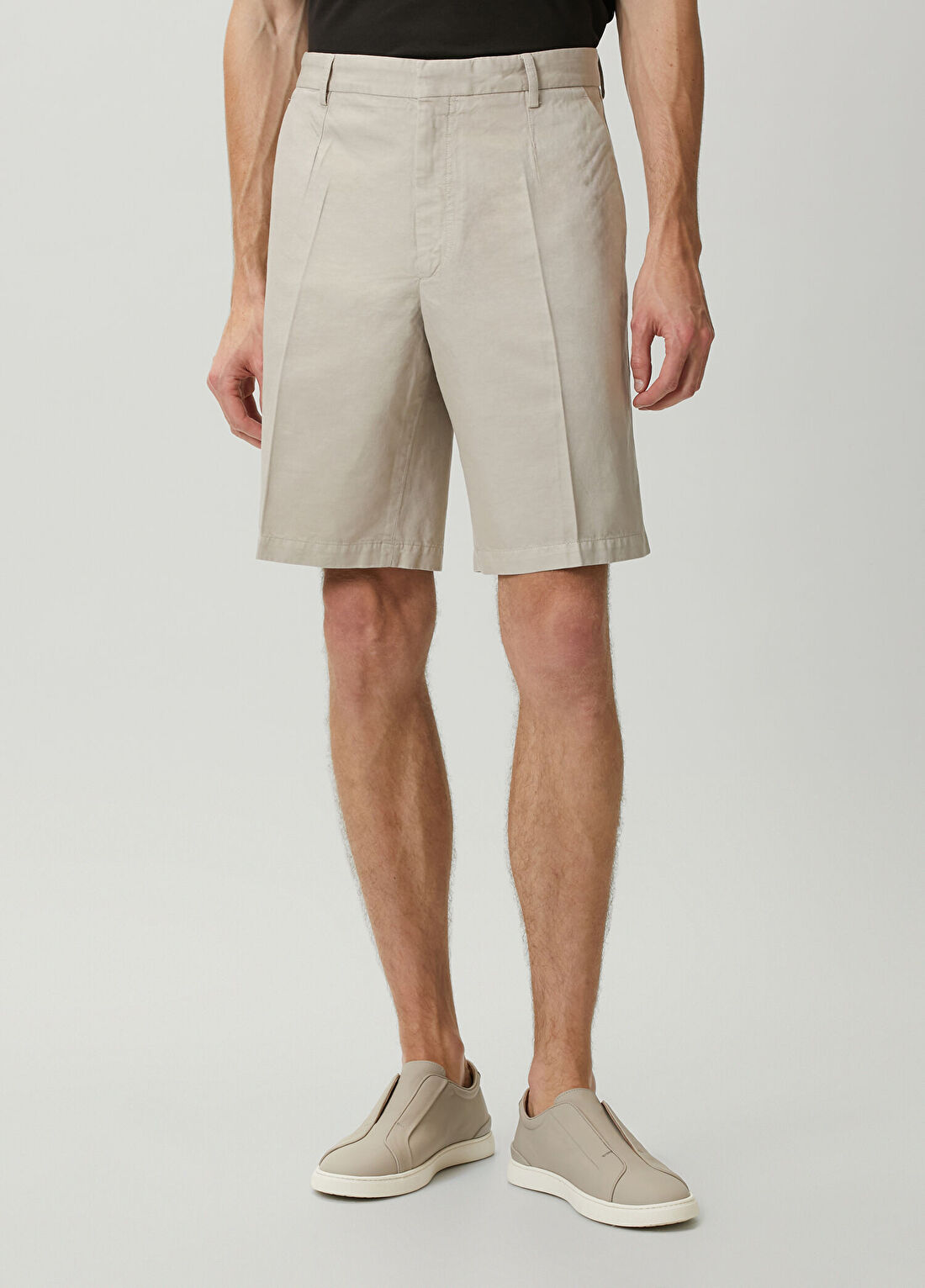 Zegna Açık Bej Bermuda görsel 2