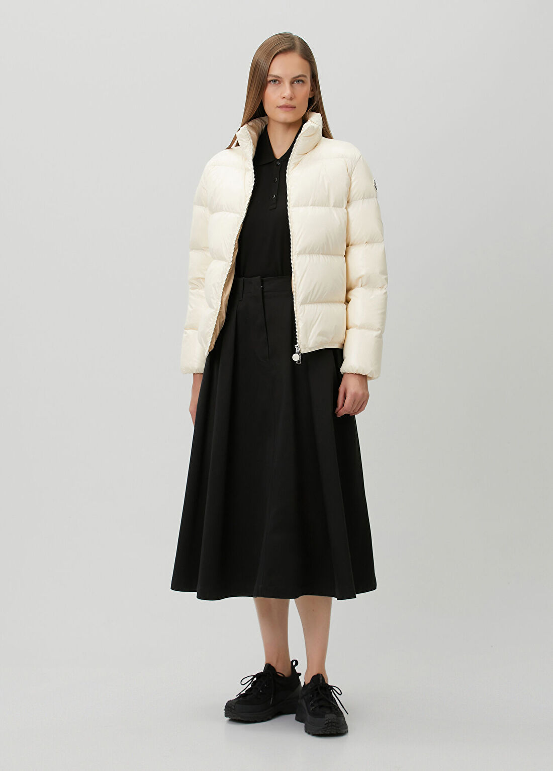 Moncler Abbadia Bej Puffer Mont görsel 2