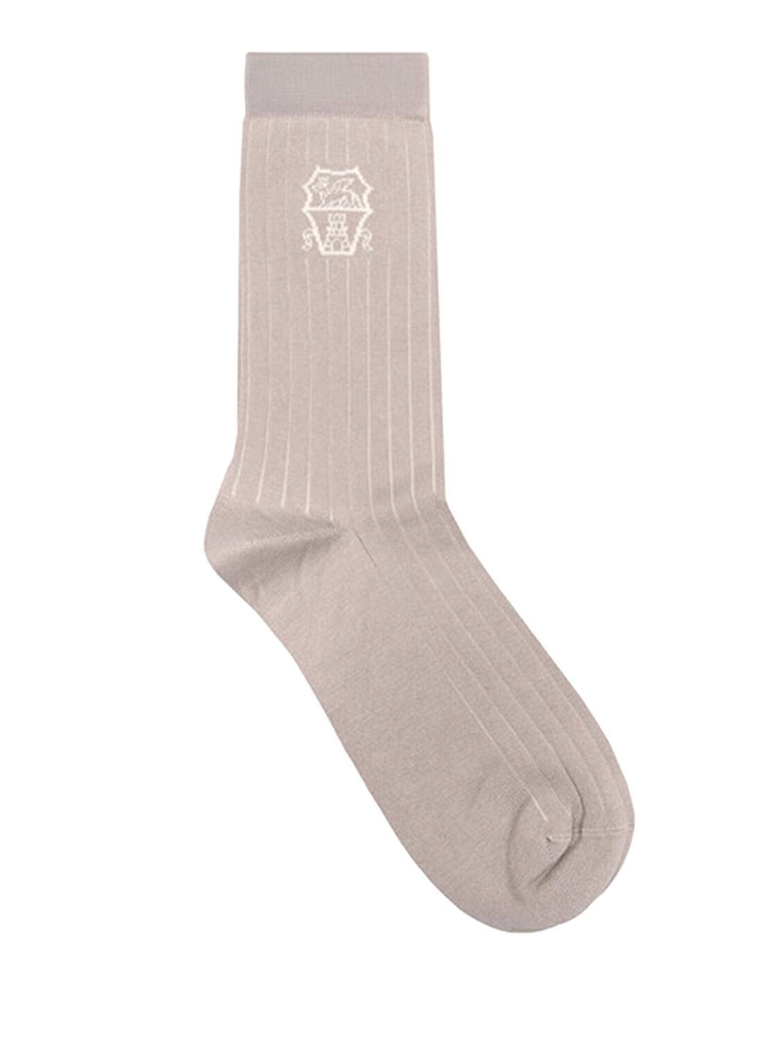 Brunello Cucinelli Logo Jakarlı Erkek Çorap