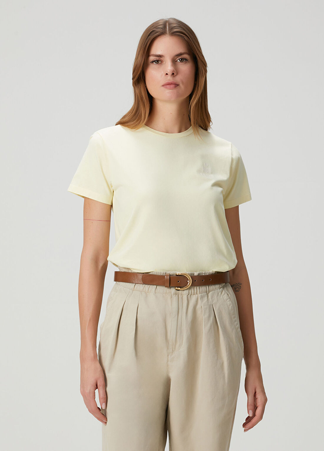 Marant Etoile Aby Açık Sarı T-shirt