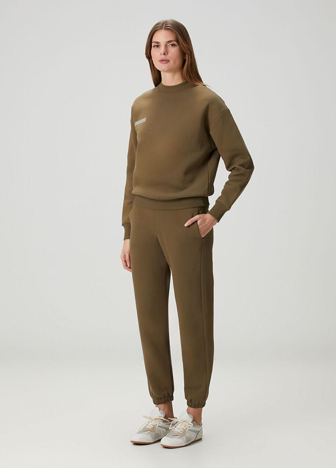 Pangaia Haki Sweatshirt görsel 2