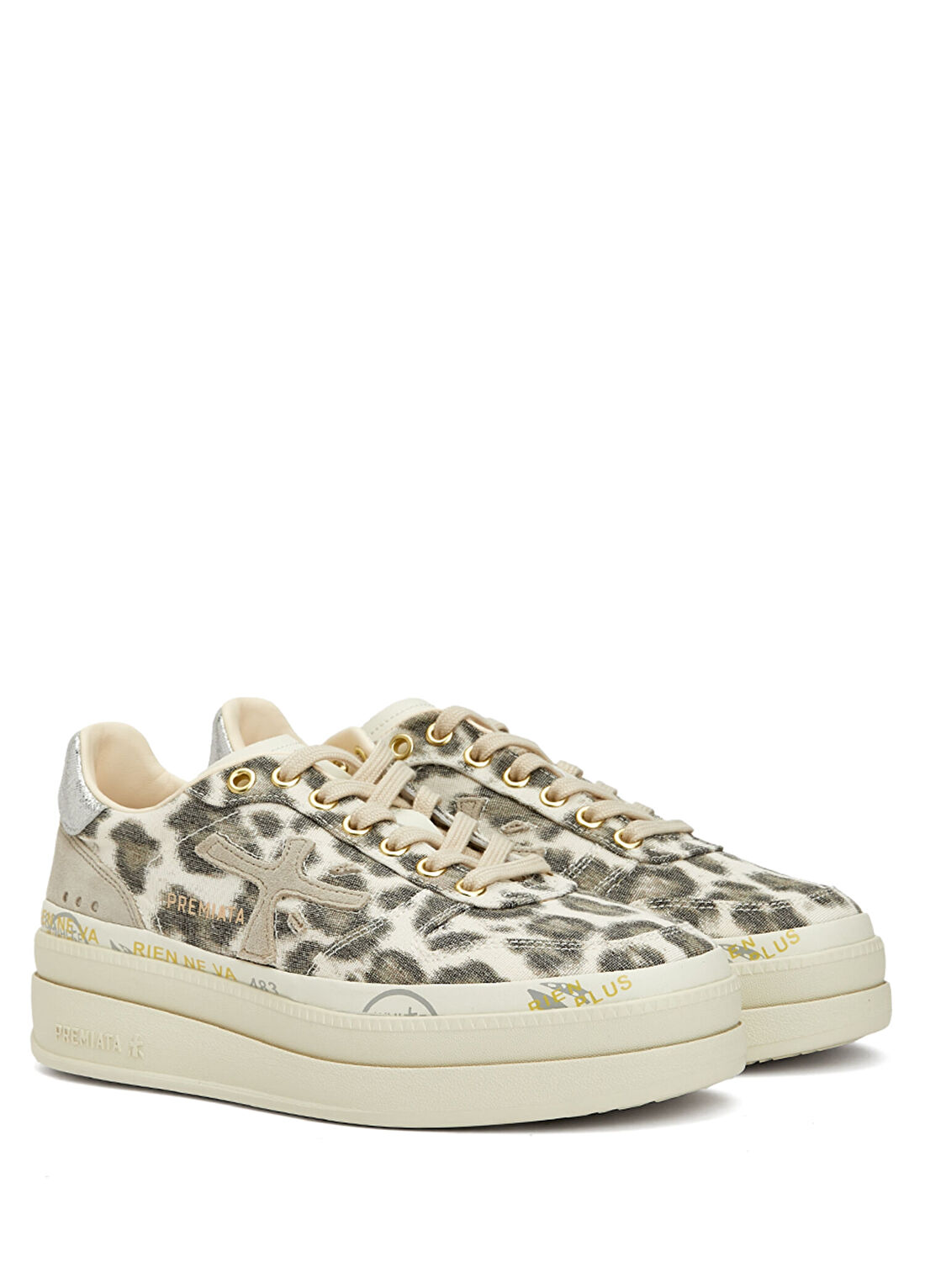 Premiata Micol Leopar Desenli Kadın Sneaker görsel 2