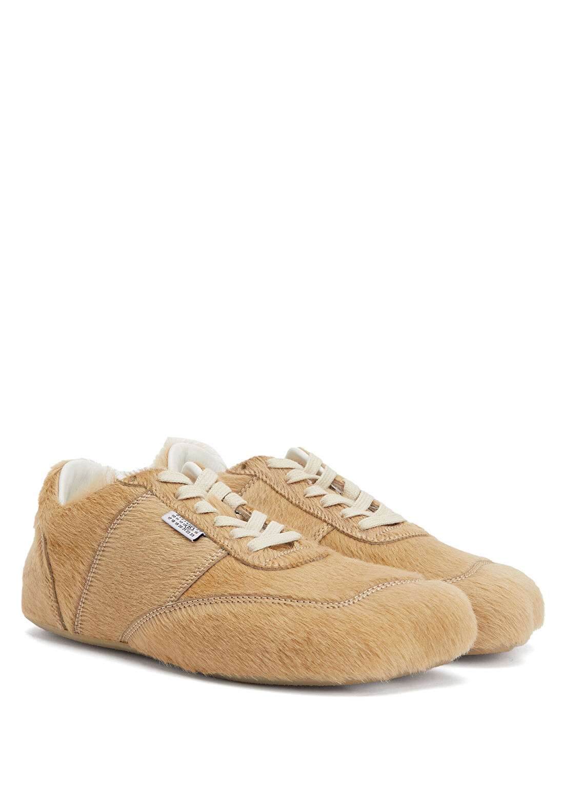 MM6 Maison Margiela Bej Kadın Deri Sneaker görsel 2