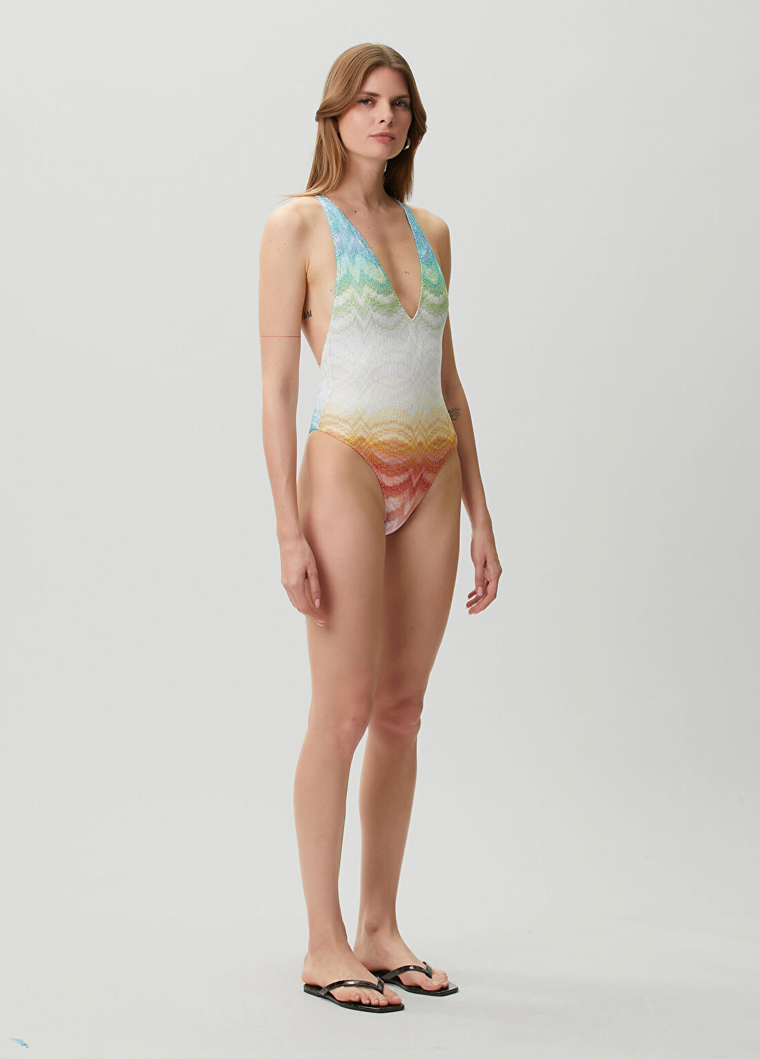 Missoni Colorblocked Zikzak Desenli Mayo