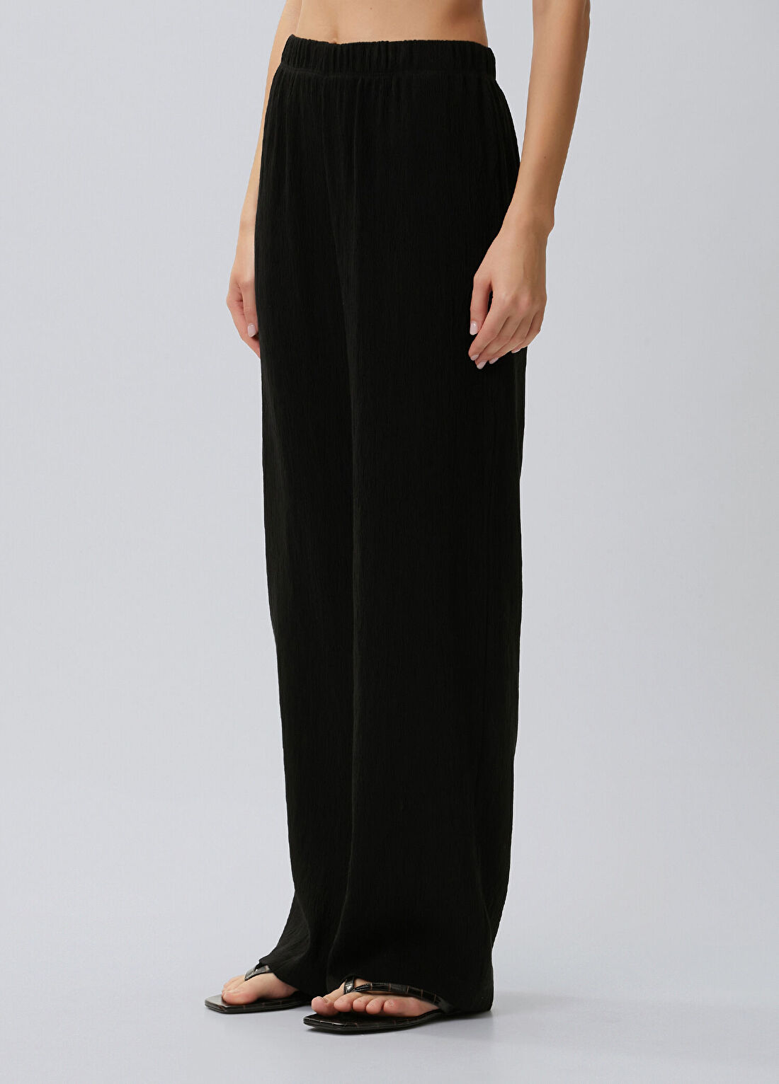 Beymen Collection Siyah Crushlı Jersey Pantolon görsel 2