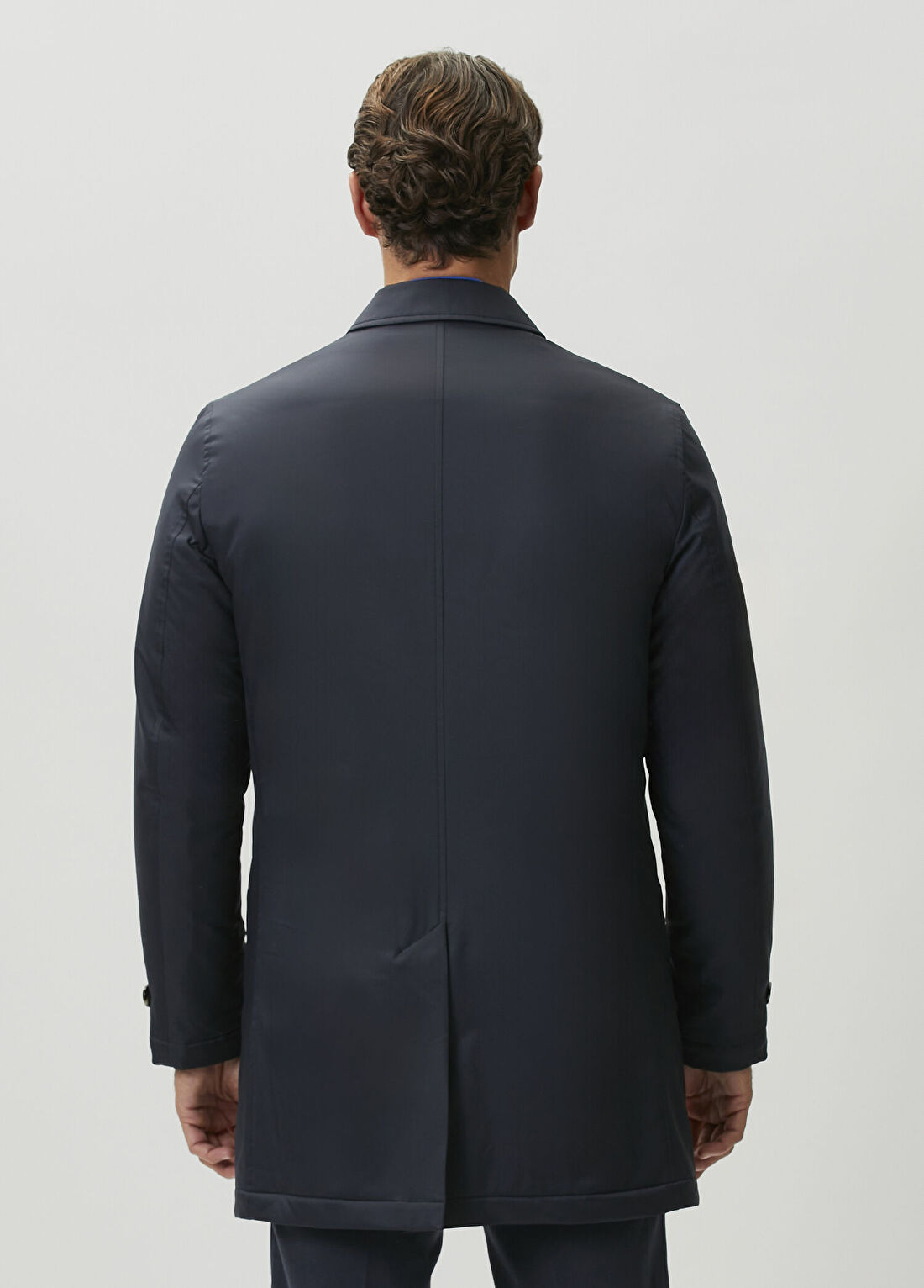 Kiton Lacivert Pardösü görsel 4
