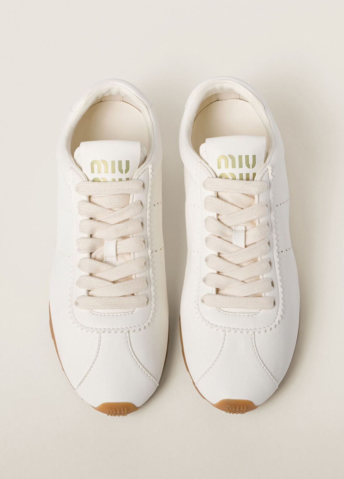 Miu Miu Plume Napa Deri Kadın Sneaker görsel 4