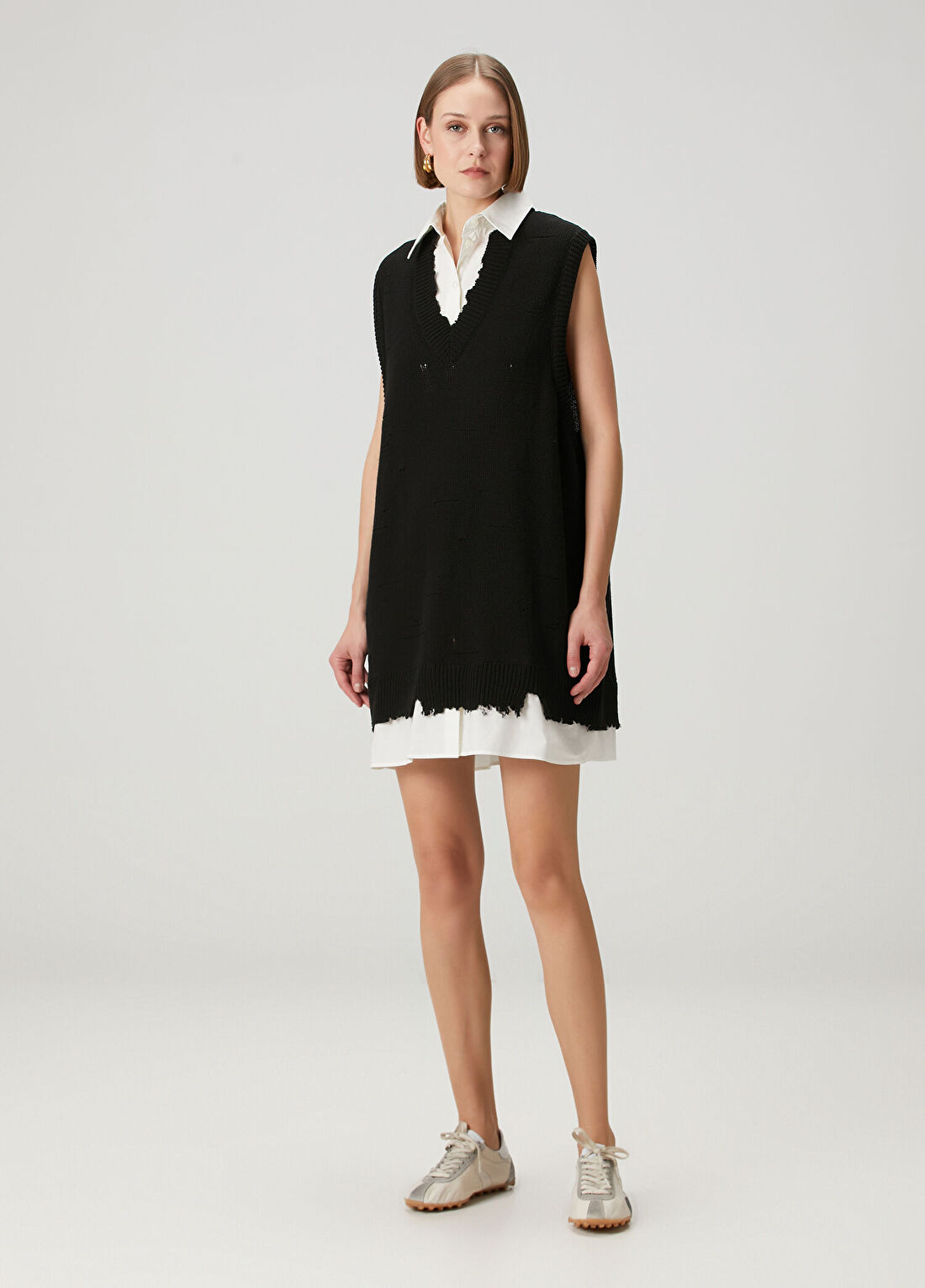 MM6 Maison Margiela Siyah Mini Elbise