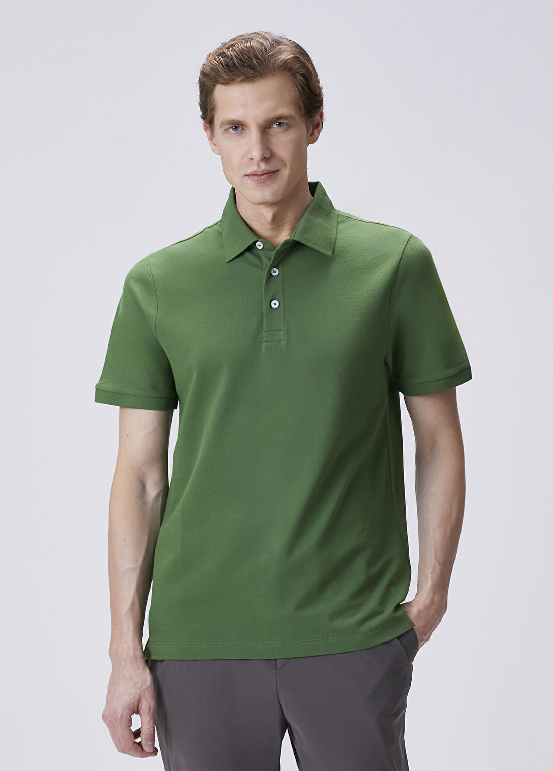 Beymen Collection Yeşil Polo Yaka Basic T-shirt