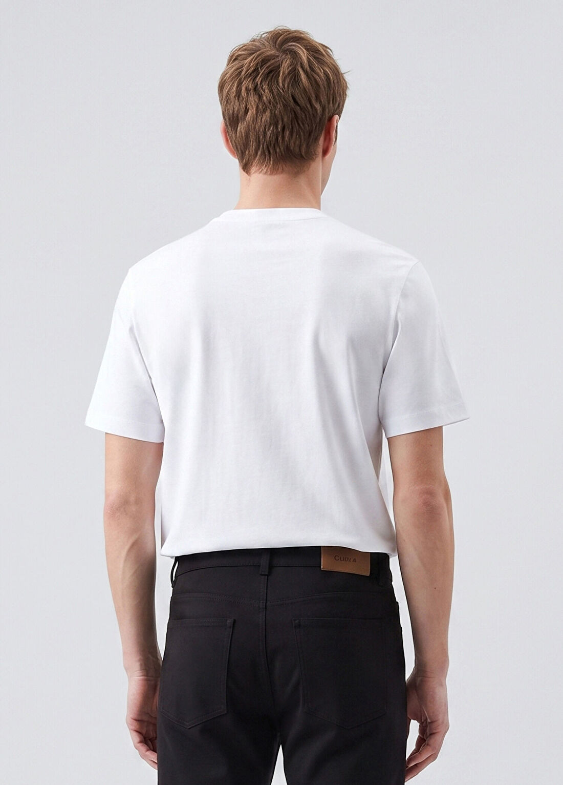 Beymen Club Basic Fit Kırık Beyaz Compact Jersey T-shirt görsel 4