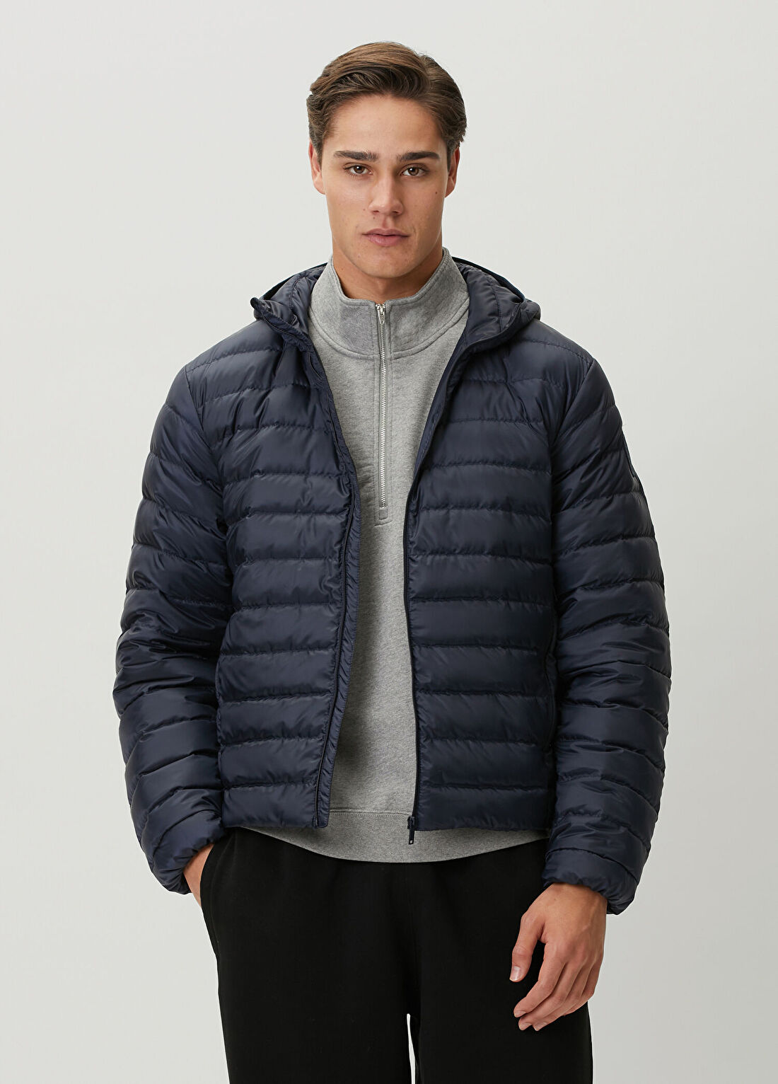 Canada Goose Stratus Lacivert Kapüşonlu Puff Mont