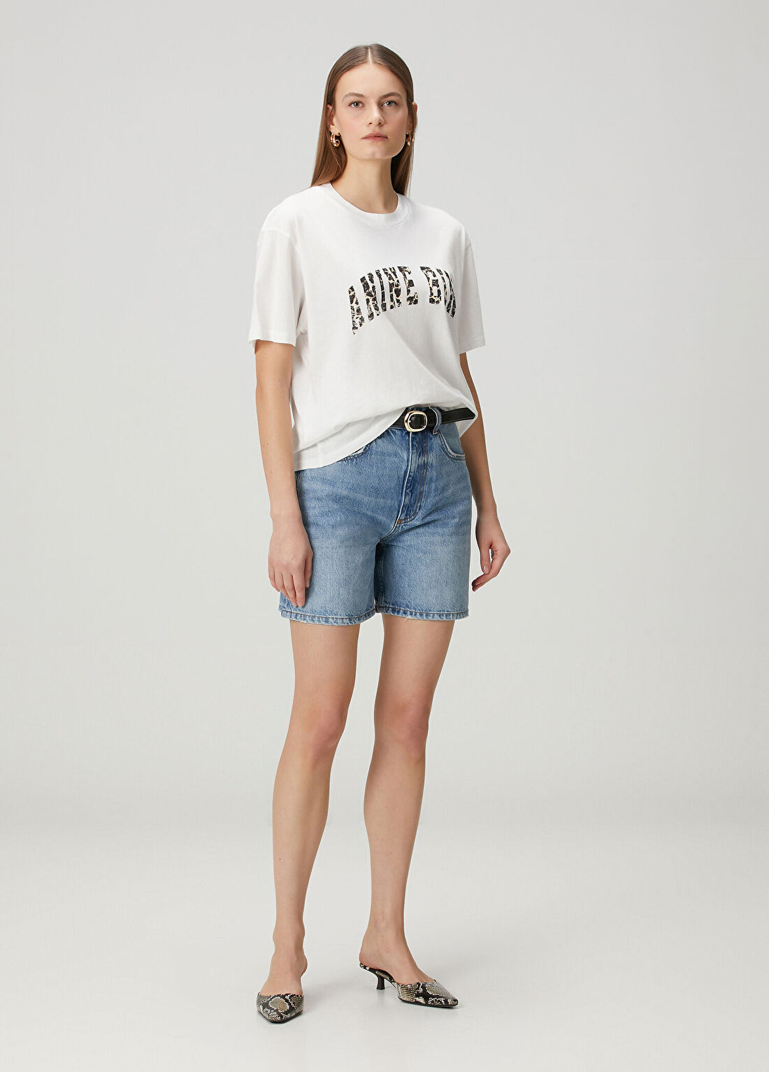 Anine Bing Heath Mavi Denim Şort