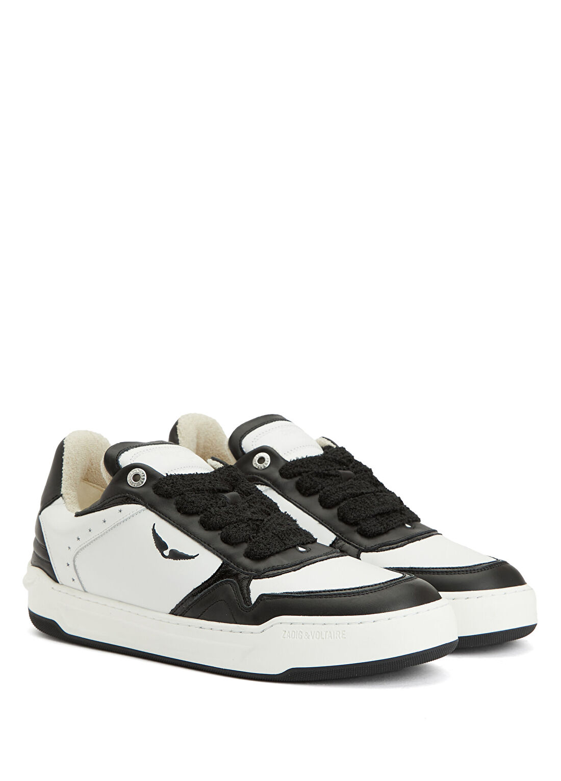 Zadig&Voltaire Wings Siyah Beyaz Erkek Deri Sneaker görsel 2