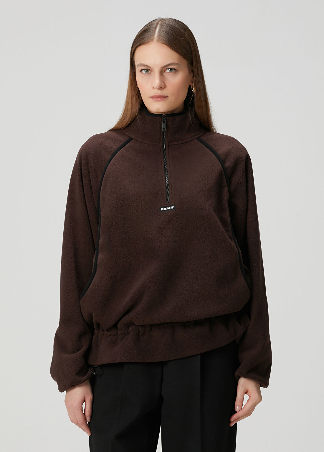 Rotate Casual Fleece Koyu Kahverengi Ceket