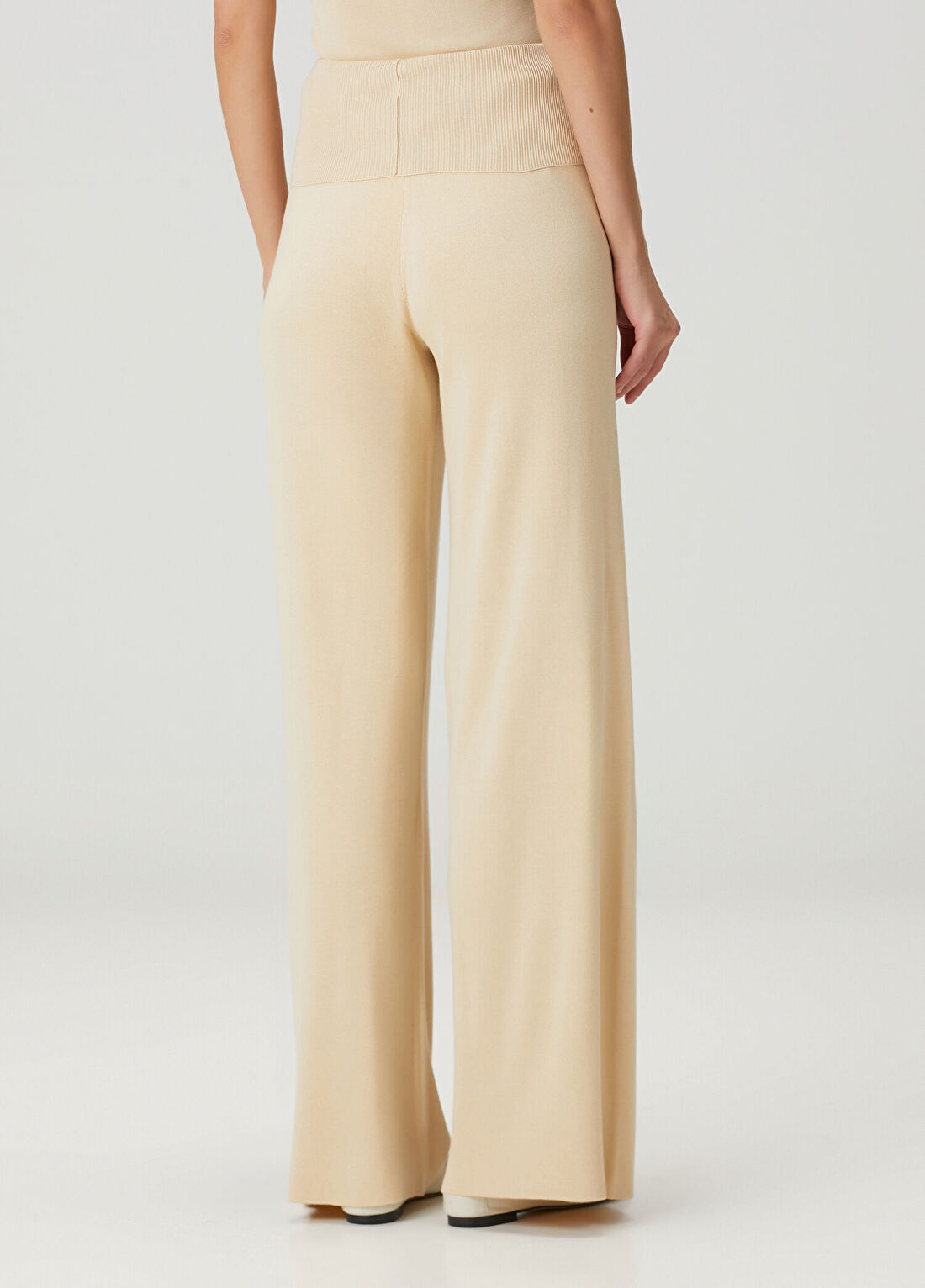 Aya Muse Taylx Krem İpek Pantolon görsel 4