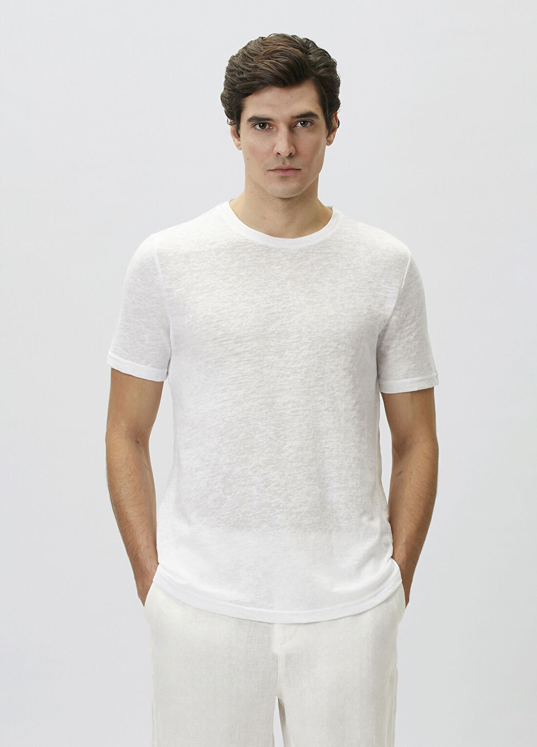 Network Beyaz Basic T-shirt görsel 2