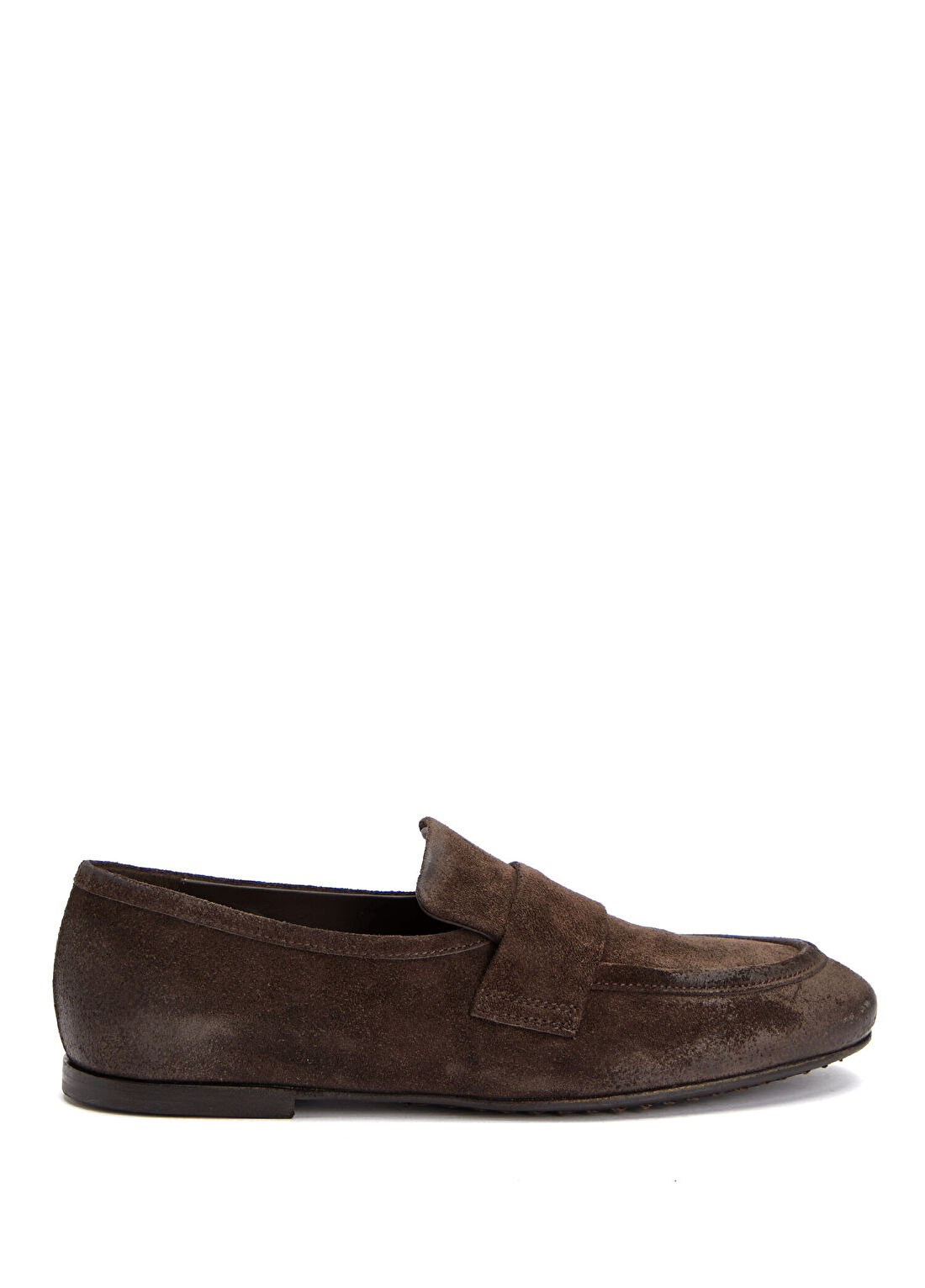 Officine Creative Blair Koyu Kahverengi Kadın Süet Loafer