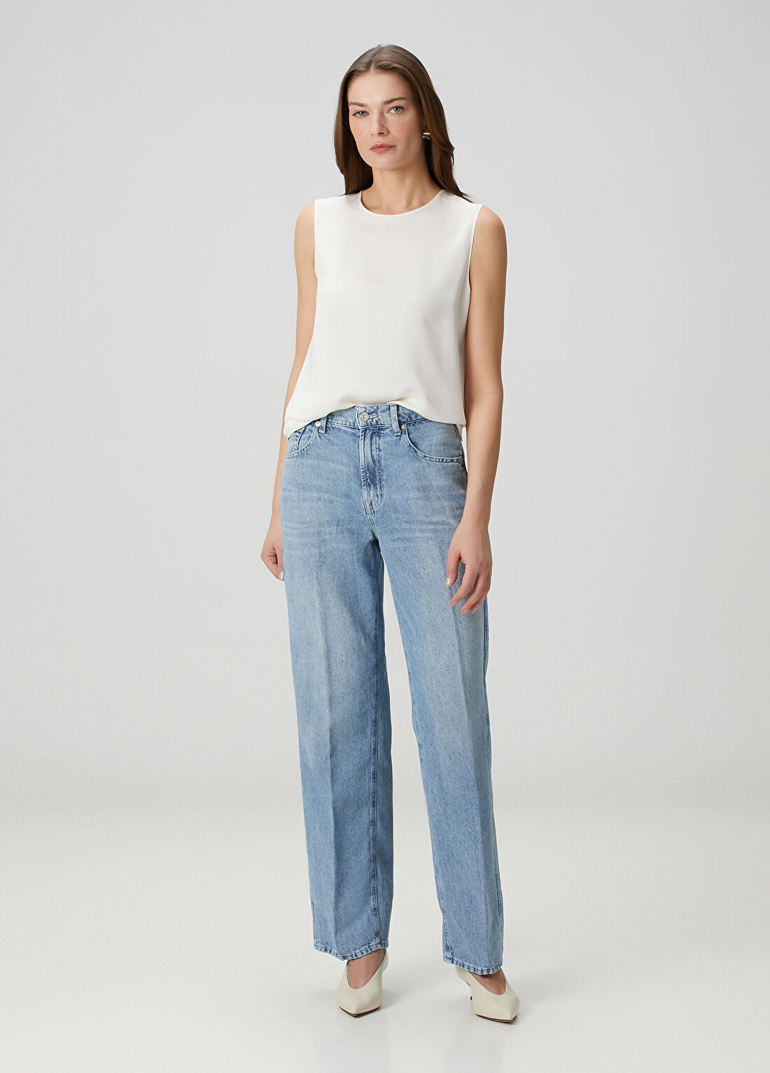 7 For All Mankind Iris Stovepipe Straight Mavi Jean Pantolon