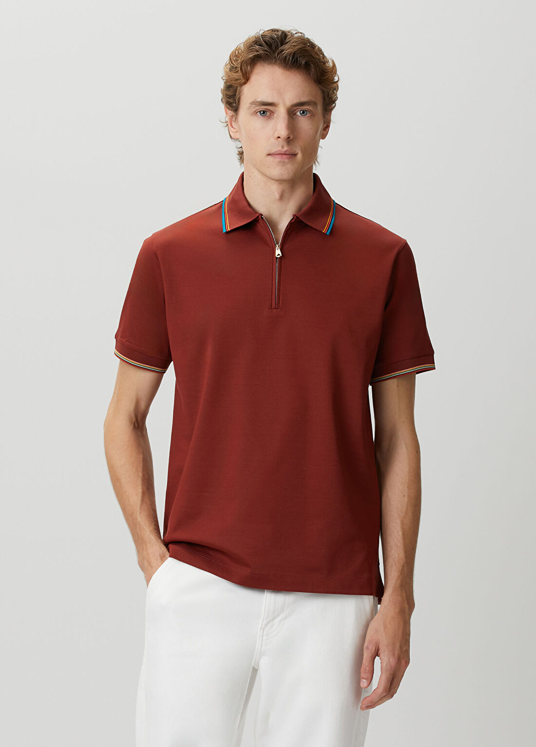 Paul Smith Koyu Kahverengi Polo Yaka T-shirt