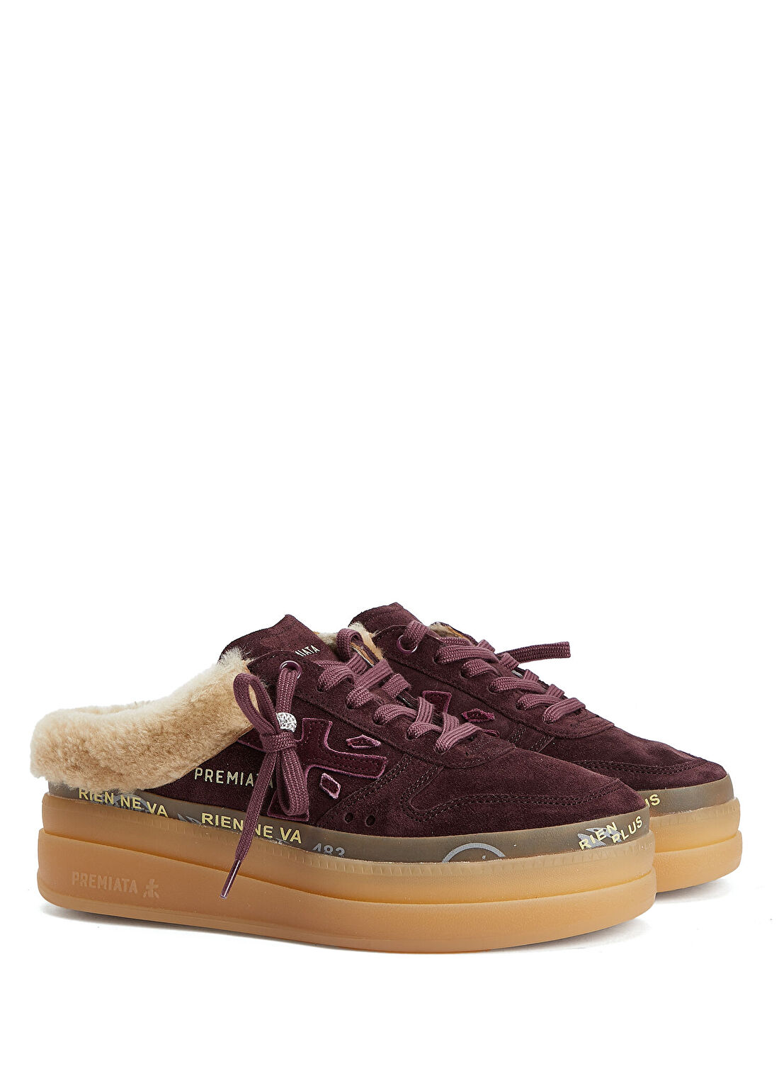 Premiata Micol Bordo Kadın Deri Sneaker görsel 2