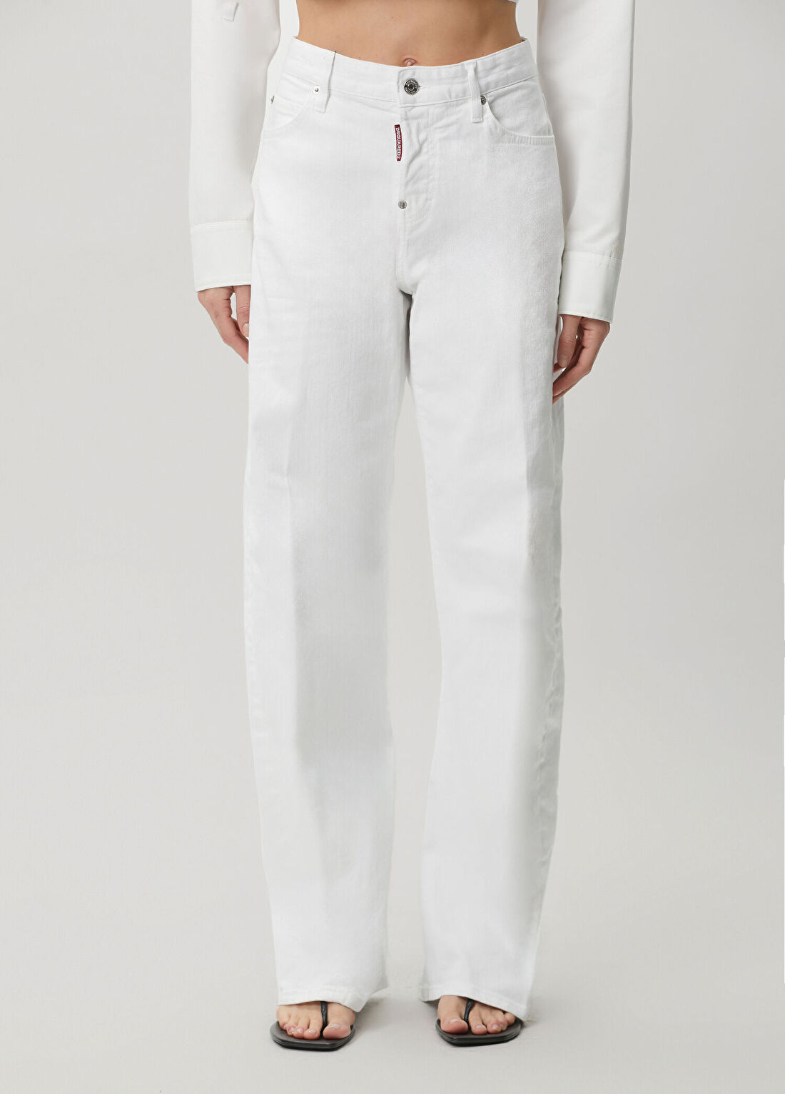 Dsquared2 Loose Fit Beyaz Jean Pantolon görsel 2