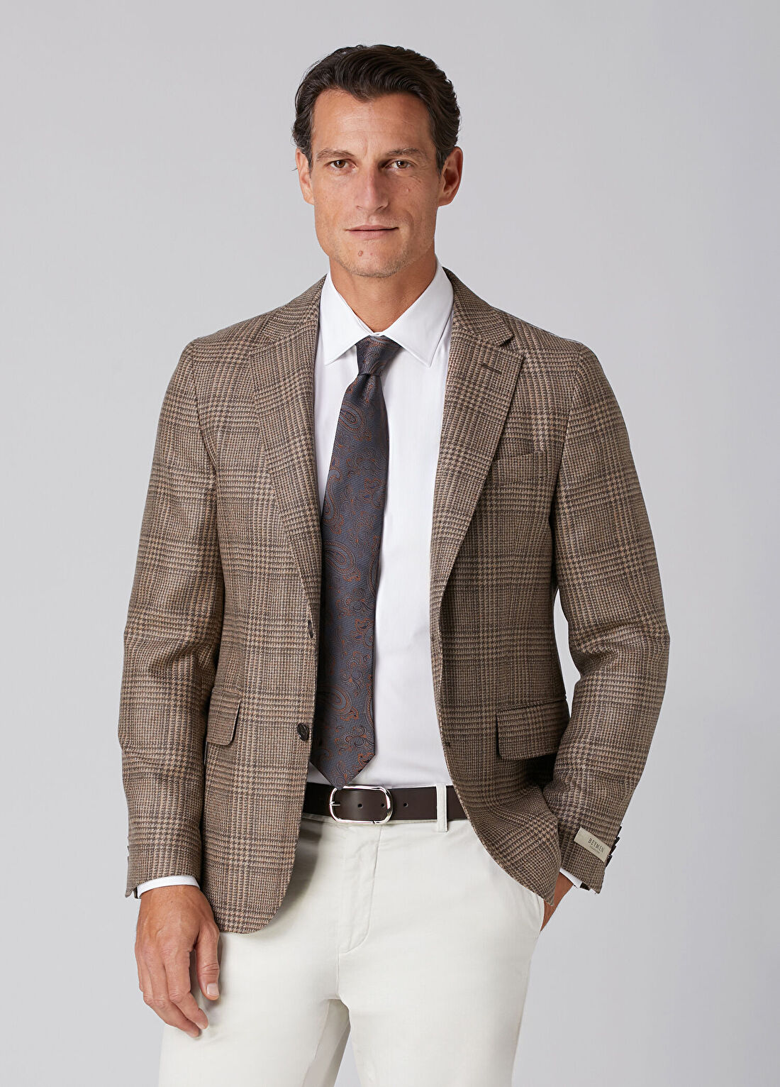 Beymen Collection Drop 7 Camel Ekose Desenli Yün Ceket görsel 2