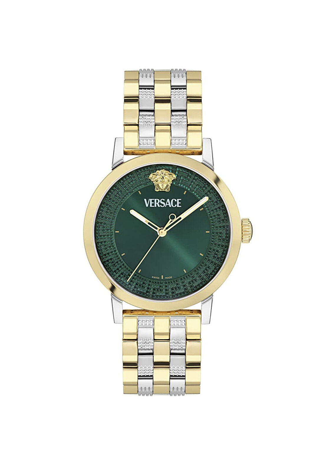 Versace VRSCVE0T00425 Altın Rengi Metalik Gri Çelik Erkek Kol Saati