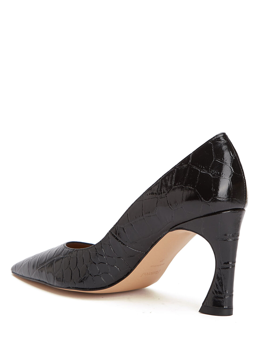 Flattered Leonie Siyah Deri Stiletto görsel 3
