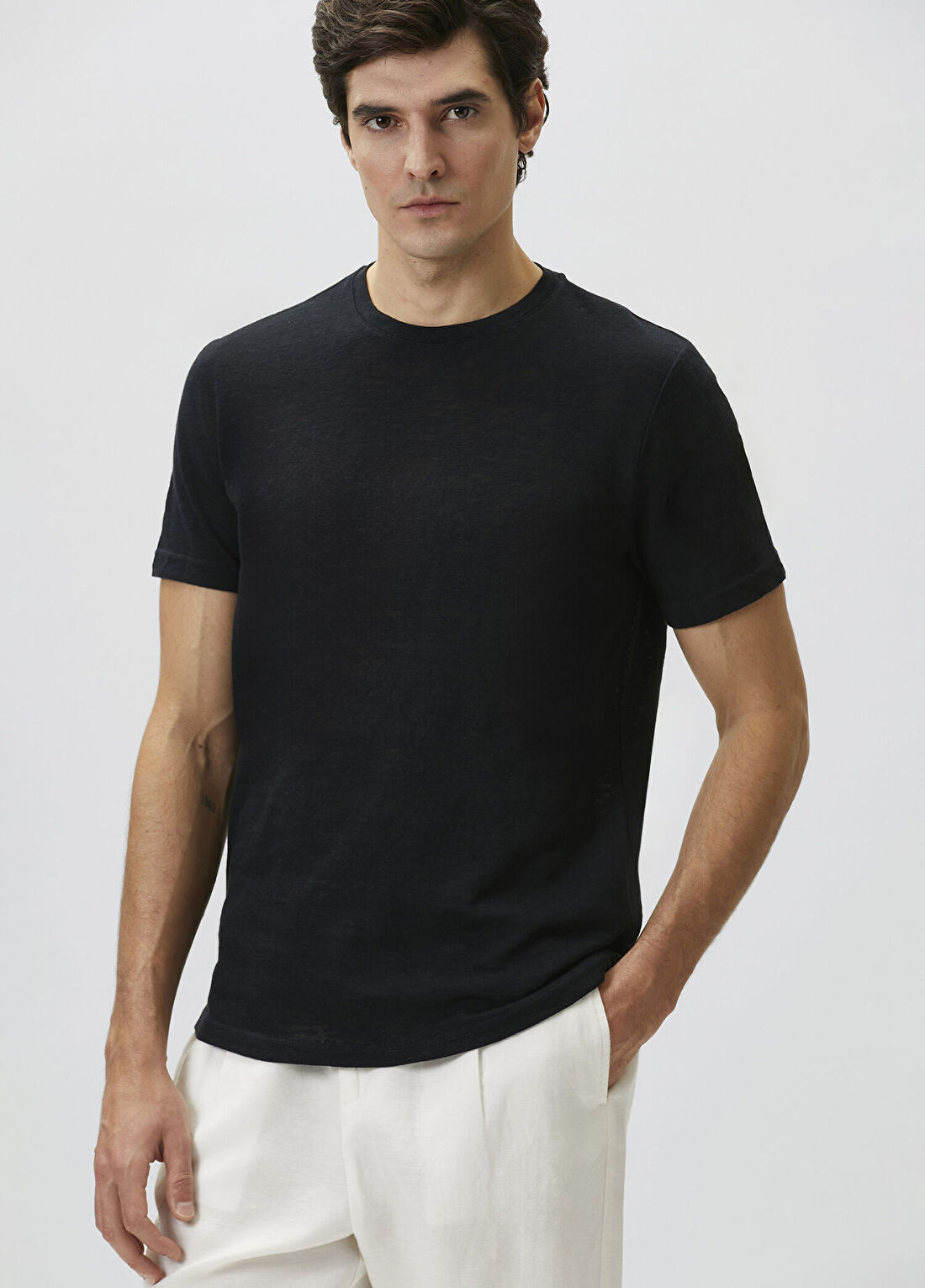 Network Lacivert Basic T-shirt