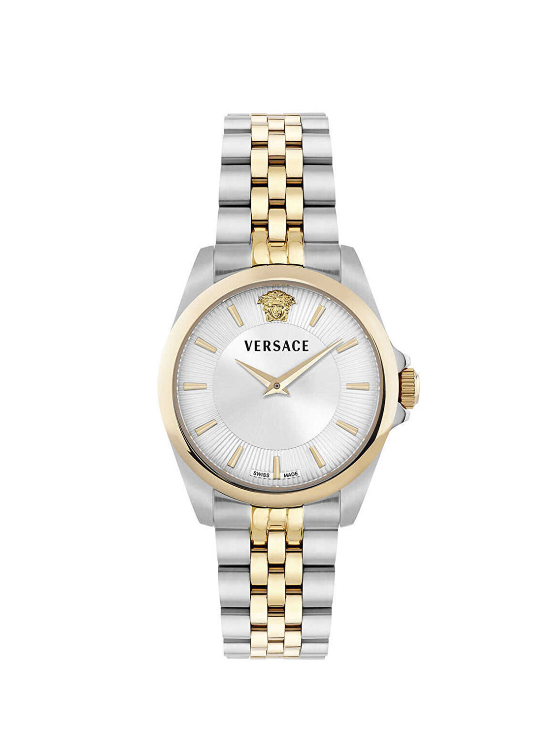 Versace VRSCVEKTA0426 Altın Rengi Metalik Gri Çelik Kadın Kol Saati