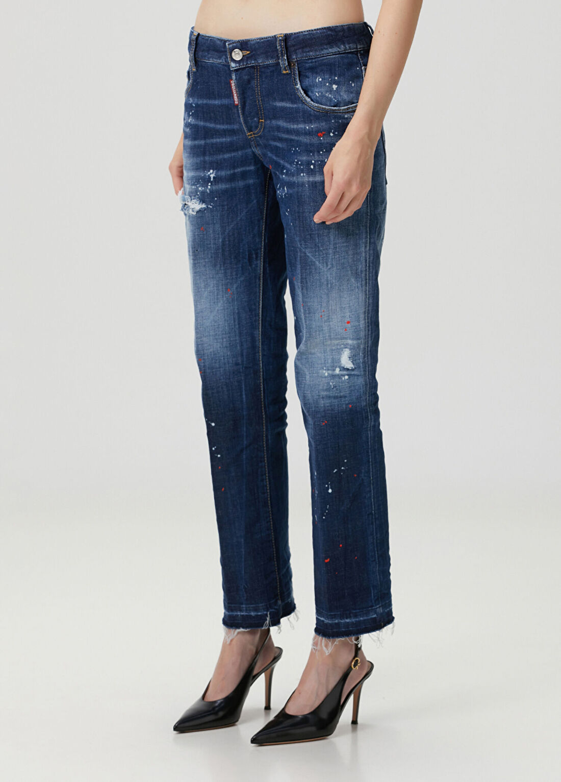 Dsquared2 Jenna Mavi Straight Leg Jean Pantolon görsel 2