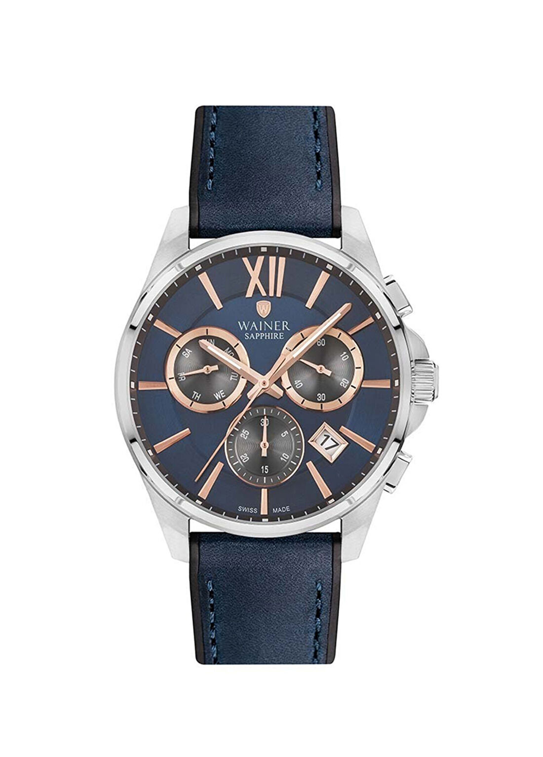 Wainer 19321-B Silver Çelik Erkek Kol Saati