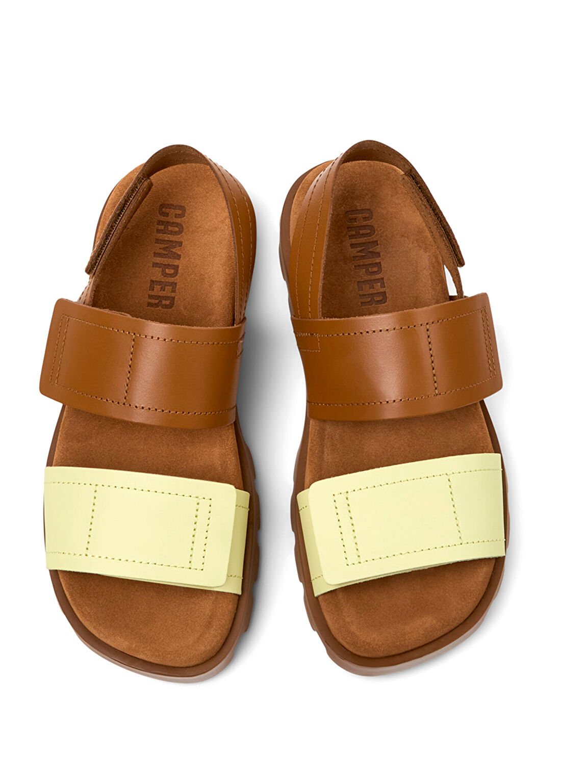 Camper Brutus Sandal Renkli Deri Kadın Sandalet K201323-017 görsel 4