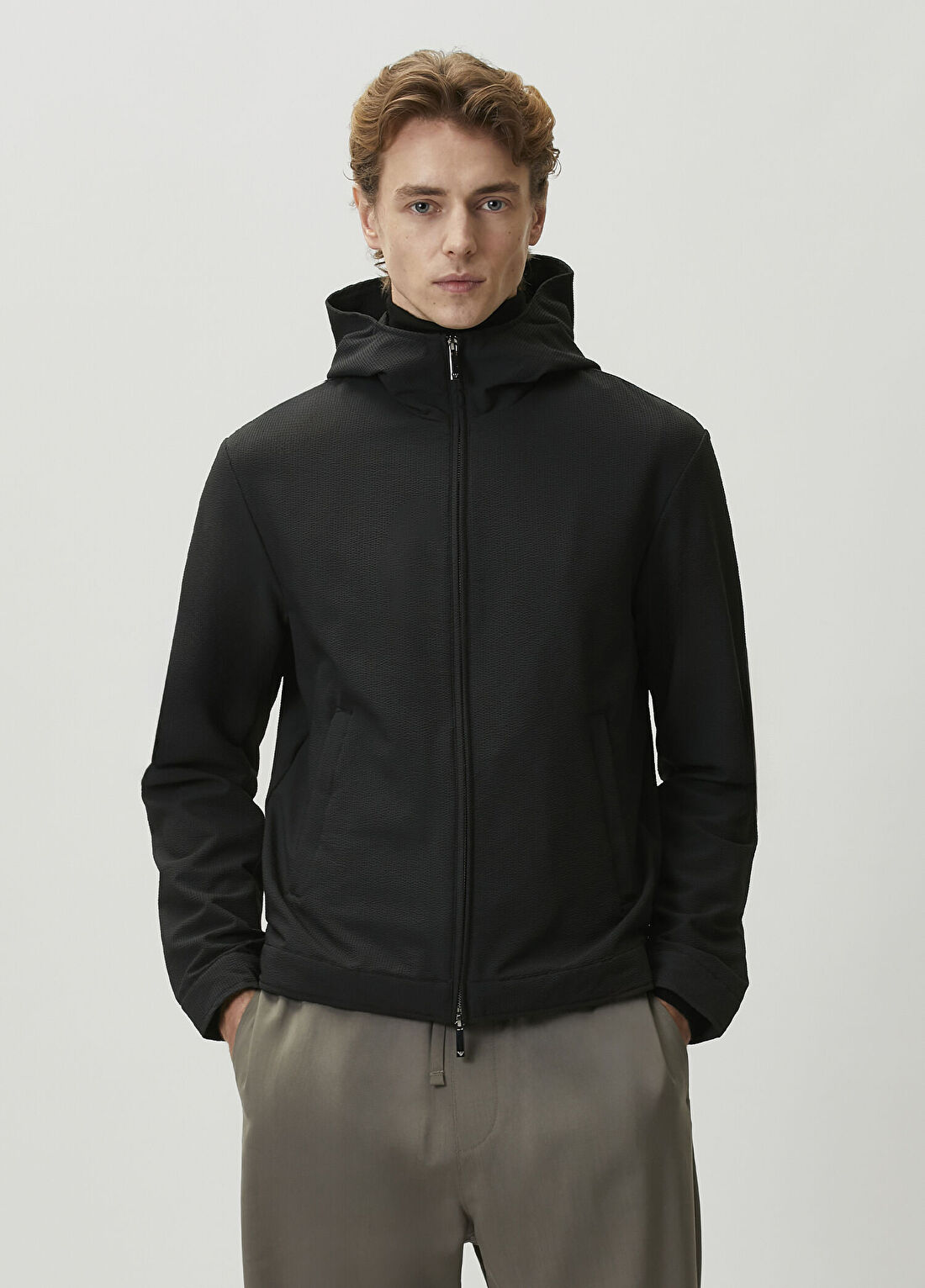 Emporio Armani Lacivert Kapüşonlu Sweatshirt görsel 2