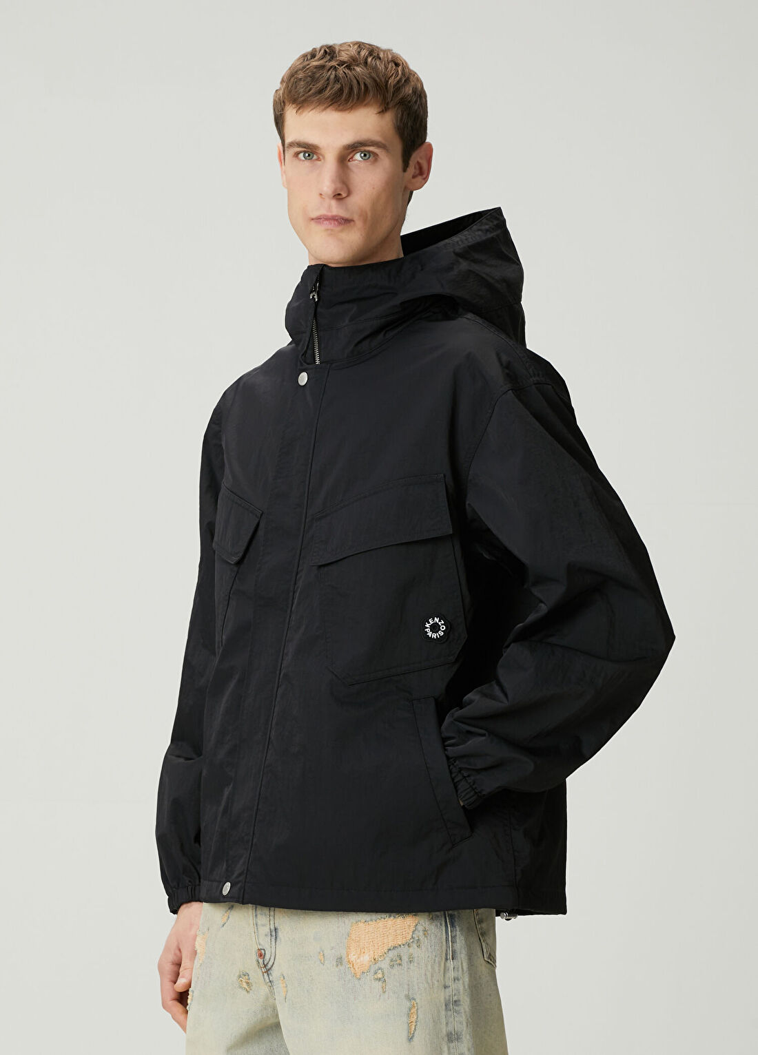 Kenzo Siyah Kapüşonlu Mont görsel 3