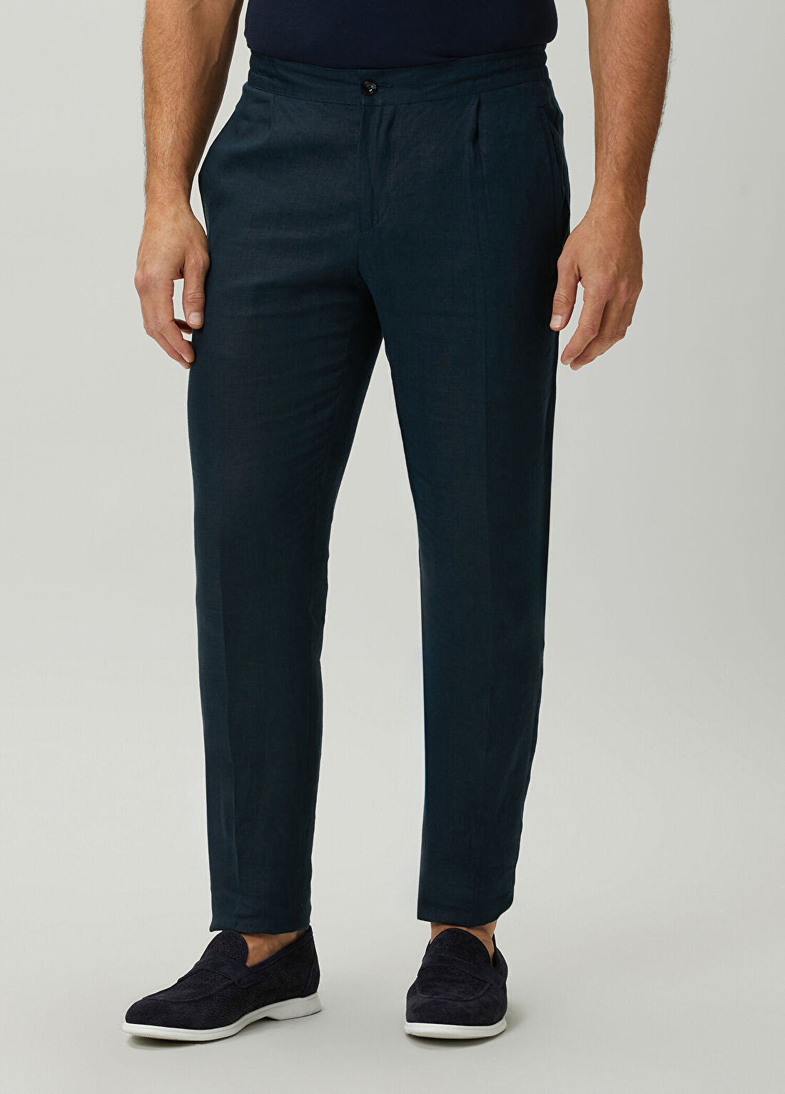 Kiton Lacivert Keten Pantolon görsel 2
