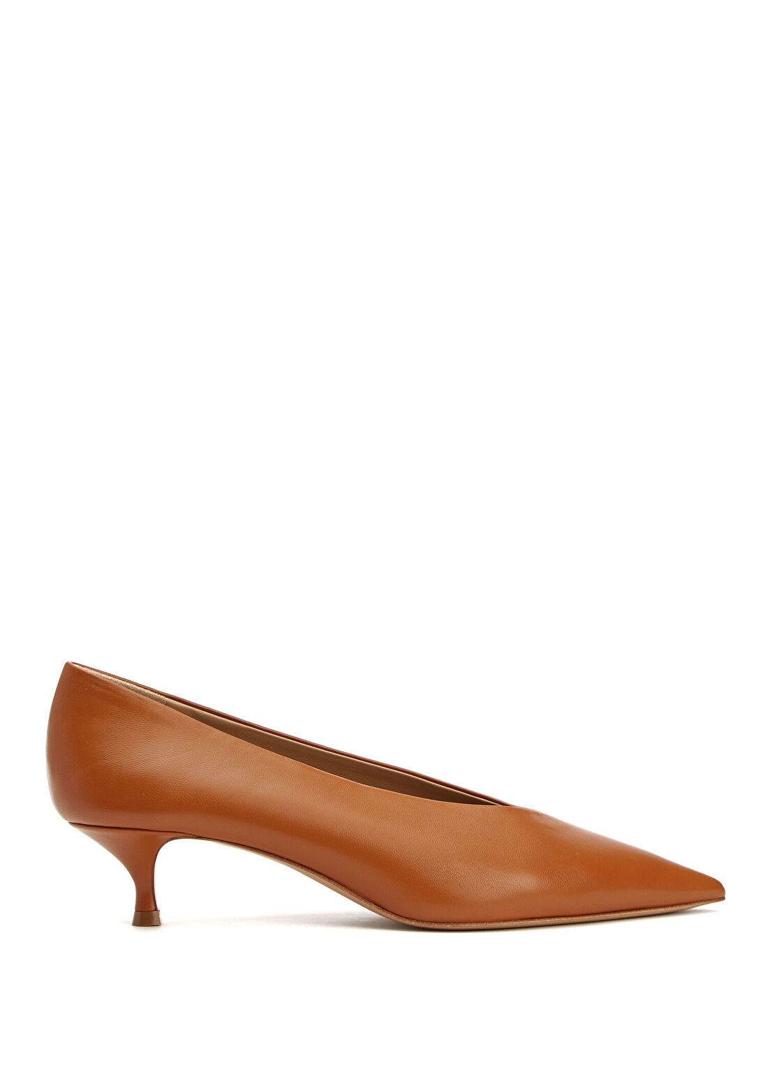 Le Monde Beryl Babouche Taba Deri Topuklu Ayakkabı