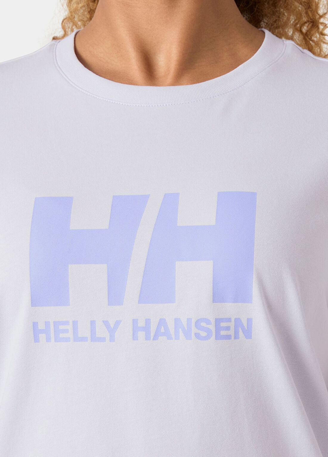 Helly Hansen W HH Logo 3.0 Purple Reflections Pamuklu Kısa Kollu Kadın T-Shirt görsel 3